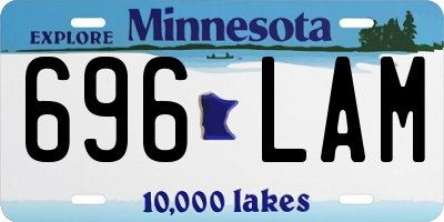 MN license plate 696LAM