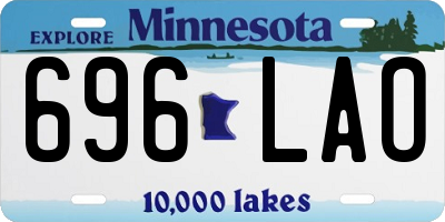 MN license plate 696LAO