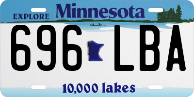 MN license plate 696LBA