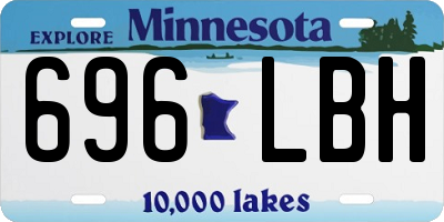 MN license plate 696LBH