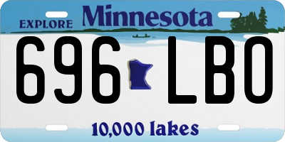 MN license plate 696LBO