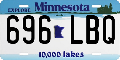 MN license plate 696LBQ