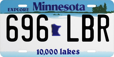 MN license plate 696LBR