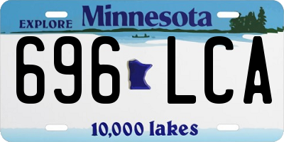 MN license plate 696LCA