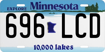 MN license plate 696LCD