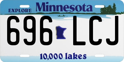 MN license plate 696LCJ