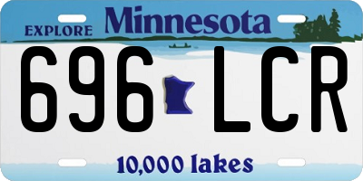 MN license plate 696LCR