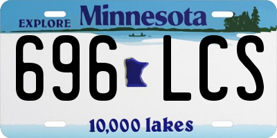 MN license plate 696LCS