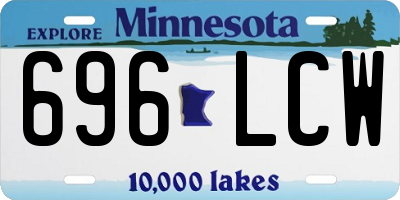 MN license plate 696LCW