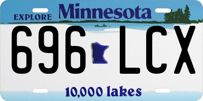 MN license plate 696LCX