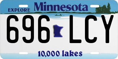 MN license plate 696LCY