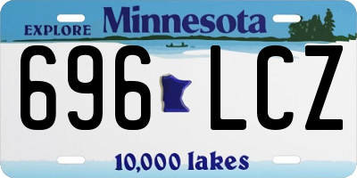MN license plate 696LCZ