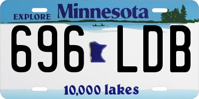 MN license plate 696LDB