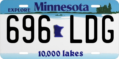 MN license plate 696LDG