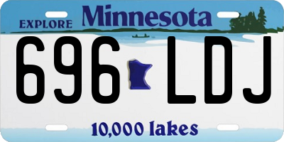 MN license plate 696LDJ