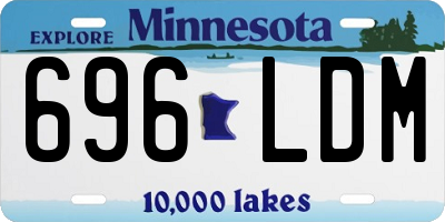 MN license plate 696LDM