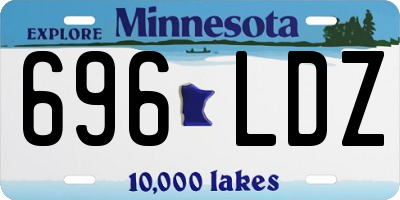 MN license plate 696LDZ