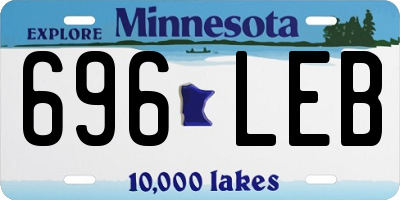 MN license plate 696LEB