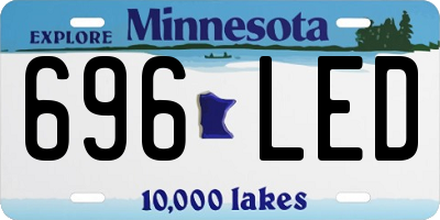 MN license plate 696LED