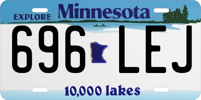 MN license plate 696LEJ