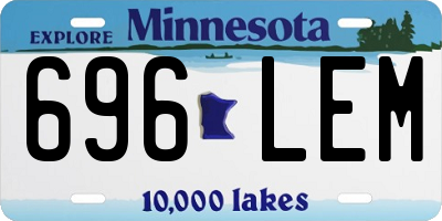 MN license plate 696LEM