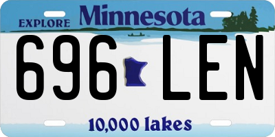 MN license plate 696LEN