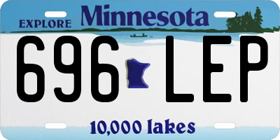 MN license plate 696LEP
