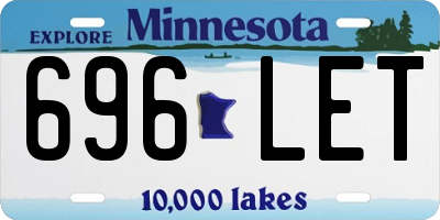 MN license plate 696LET