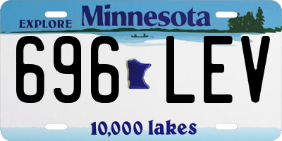 MN license plate 696LEV