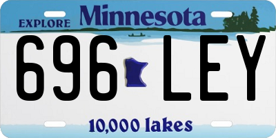 MN license plate 696LEY