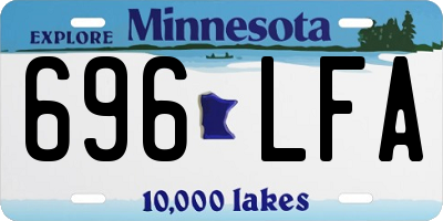 MN license plate 696LFA