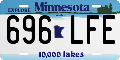 MN license plate 696LFE