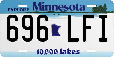 MN license plate 696LFI
