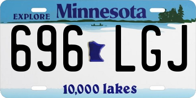 MN license plate 696LGJ
