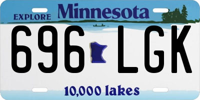 MN license plate 696LGK