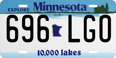 MN license plate 696LGO