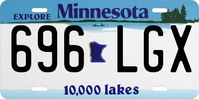 MN license plate 696LGX