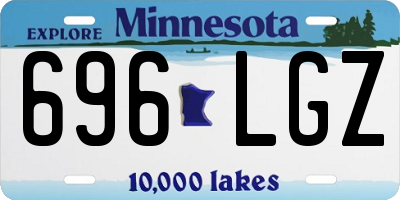 MN license plate 696LGZ