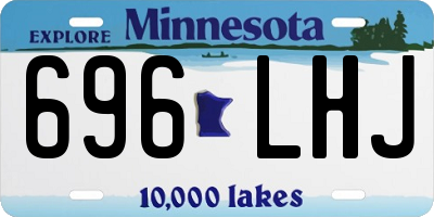 MN license plate 696LHJ