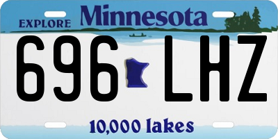 MN license plate 696LHZ