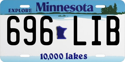 MN license plate 696LIB
