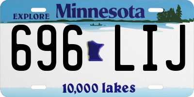 MN license plate 696LIJ