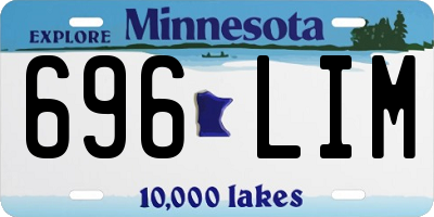 MN license plate 696LIM