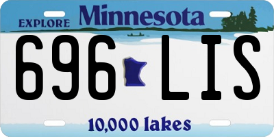 MN license plate 696LIS