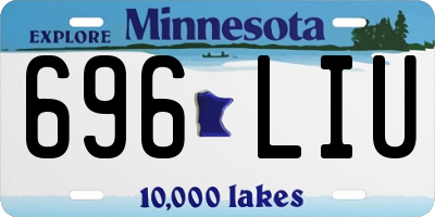 MN license plate 696LIU