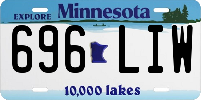 MN license plate 696LIW