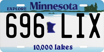 MN license plate 696LIX