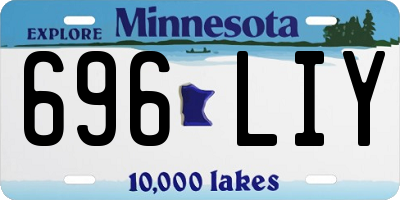 MN license plate 696LIY