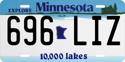 MN license plate 696LIZ