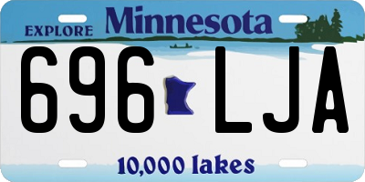 MN license plate 696LJA